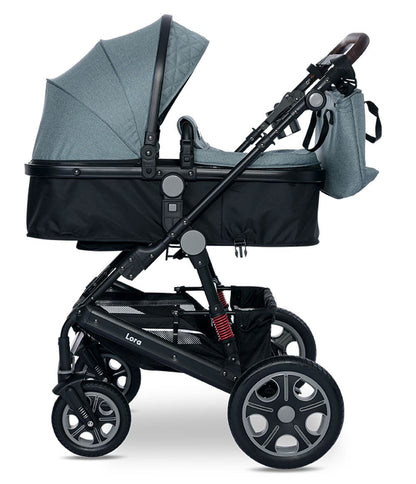 Carro De Bebé Tres Piezas Convertible Lora Hasta 15 Kg Artic Blue_1