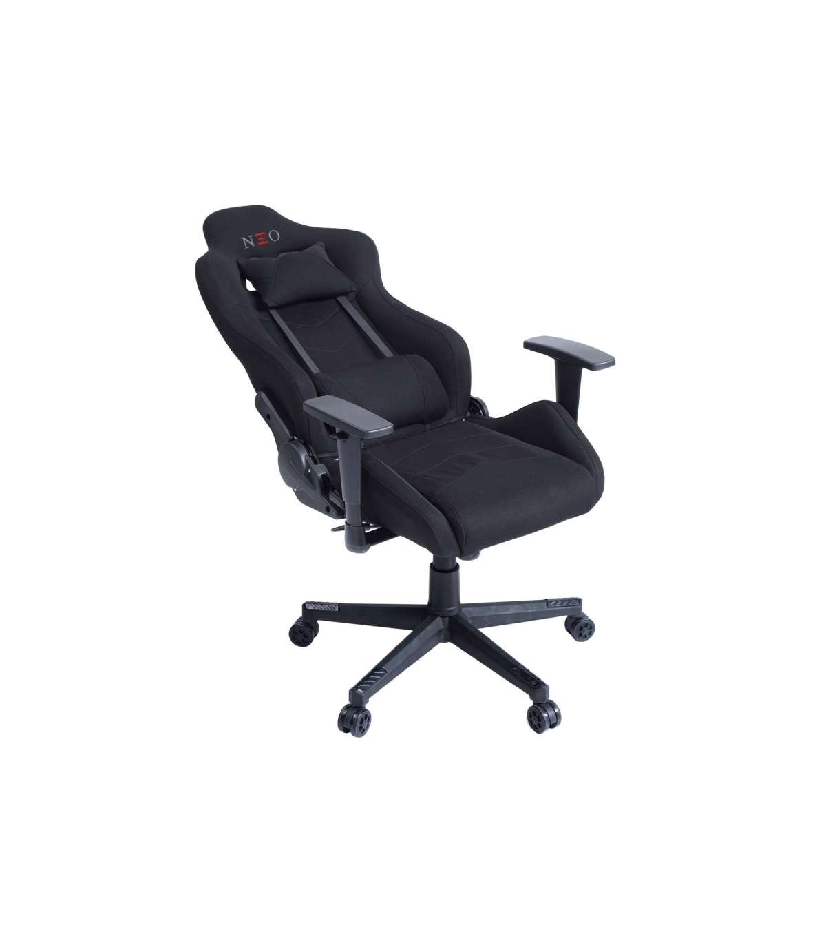 Sillon Giratorio Elevable Gamer Neo Pro Tapizado En Tejido Negro, 124-134 Cm(alto)70 Cm(an_3