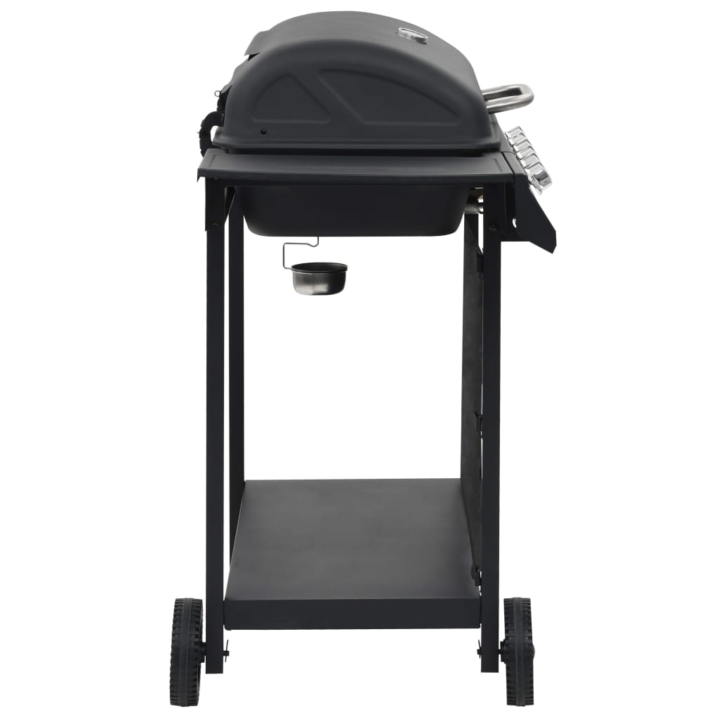 Barbacoa Portátil De Gas Con 6 Zonas De Cocción Negra De Acero / Vetonek_4