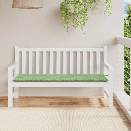 Vidaxl Cojín Banco De Jardín Tela Oxford Estampado Hojas 150x50x4 Cm_1