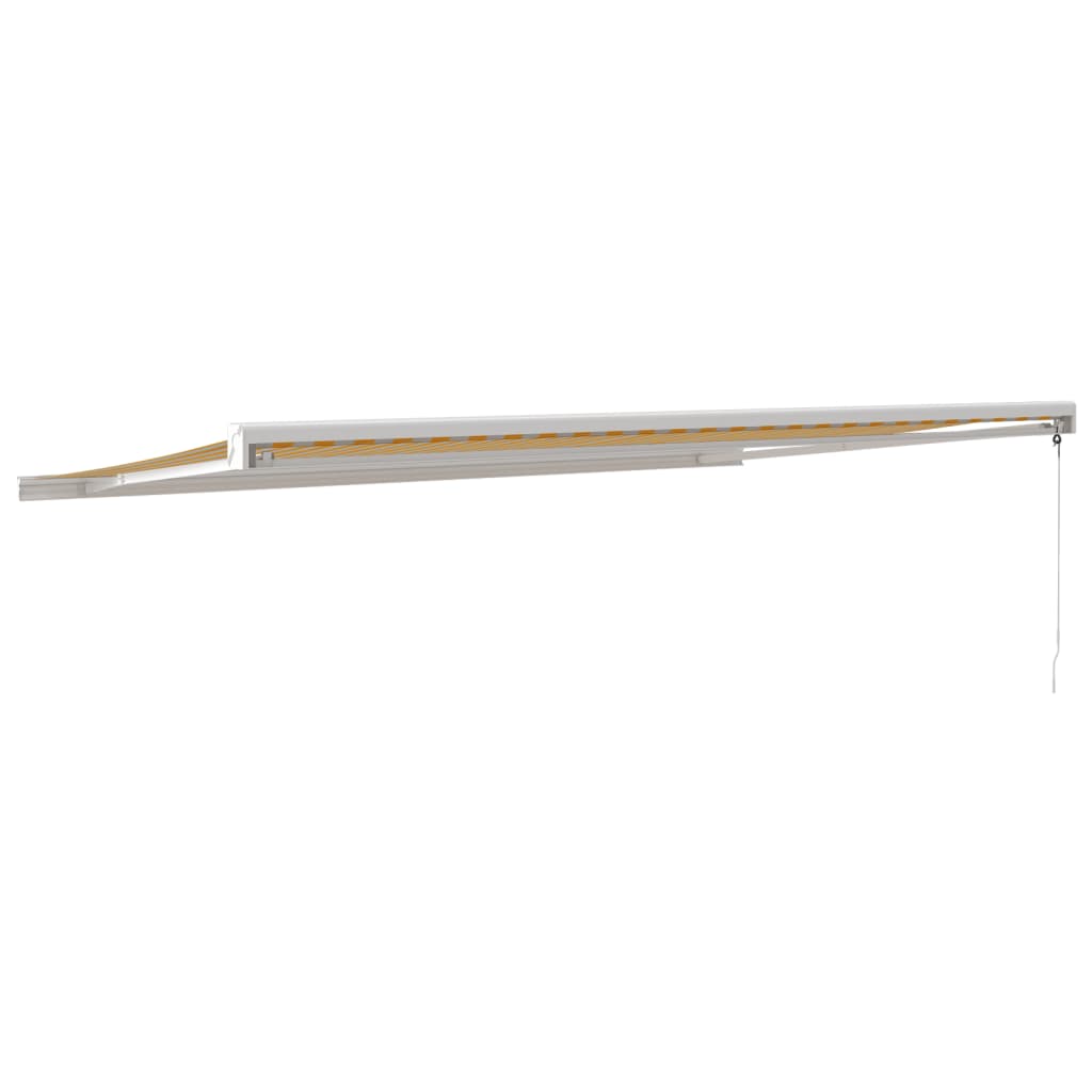 Toldo Retráctil Aluminio Y Tela Amarillo Y Blanco 5x3 M_4