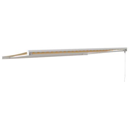 Toldo Retráctil Aluminio Y Tela Amarillo Y Blanco 5x3 M_4