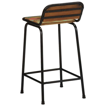 Taburetes De Barra 2 Uds 46x35,5x80 Madera Maciza Reciclada_2