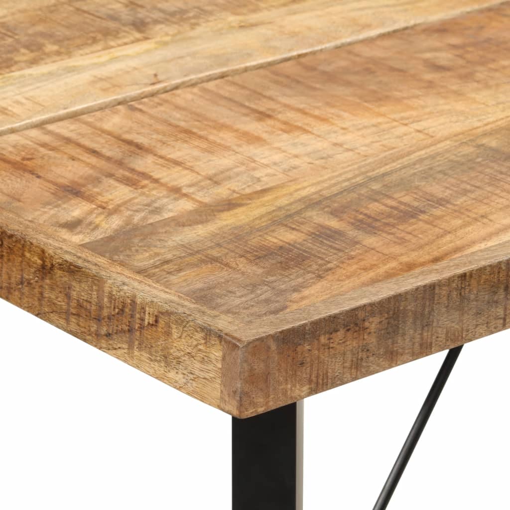 Mesa Alta De Hierro Y Madera Maciza De Mango 180x70x107 Cm_3