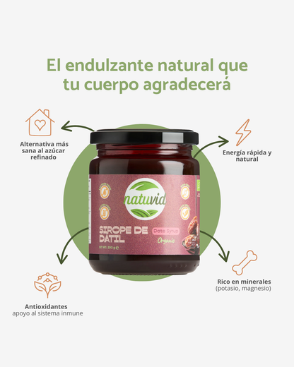 Sirope de Dátil BIO Natuvid 300g – 100% Natural – Endulzante Saludable – Sin Gluten, Sin Lactosa – Vegano_2