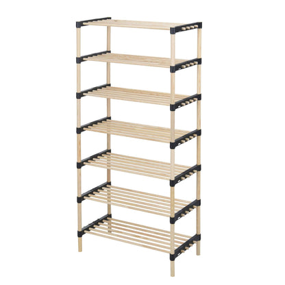 Well Home Zapatero De 7 Estantes En Madera Y Metal H.110cm