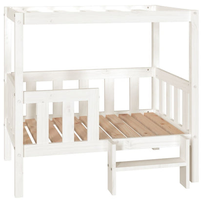Vidaxl Cama Para Perros Madera Maciza De Pino Blanco 95,5x73,5x900 Cm_0
