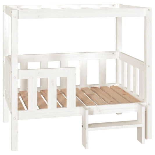 Vidaxl Cama Para Perros Madera Maciza De Pino Blanco 95,5x73,5x900 Cm_0