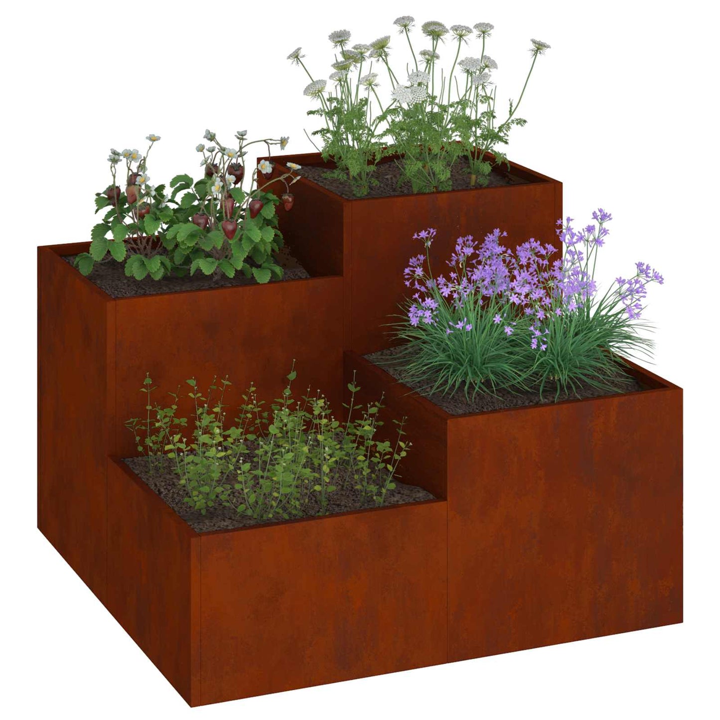 Maceta Para Jardín Oxidado 100 X 100 X 60 Cm_2