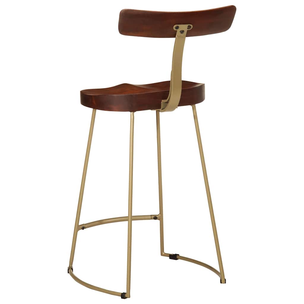 Taburetes De Barra 2 Uds 49x43x88 Cm Madera Maciza De Mango_2