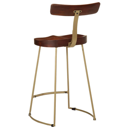 Taburetes De Barra 2 Uds 49x43x88 Cm Madera Maciza De Mango_2