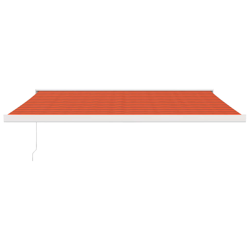 Toldo Retráctil Aluminio Y Tela Naranja Y Marrón 4,5x3 M_2