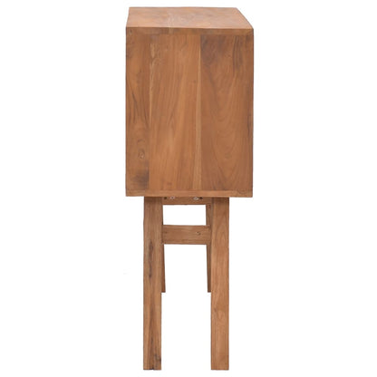 Mesa Consola De Madera Maciza De Teca 80x30x80 Cm_2