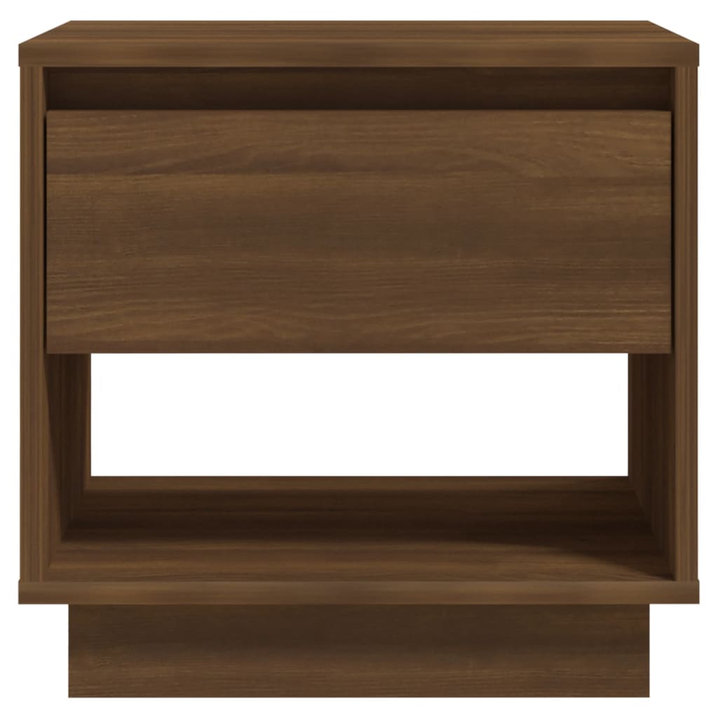 Mesita De Noche Madera De Ingeniería Marrón Roble 45x34x44 Cm_3