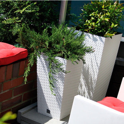 Maceta Alta Cuadrada 19 L Prosperplast Rato Square  De Plástico Con Depósito En Color Antracita, 45 (alto) X 24 (ancho) X 24 (profundo) Cms_3