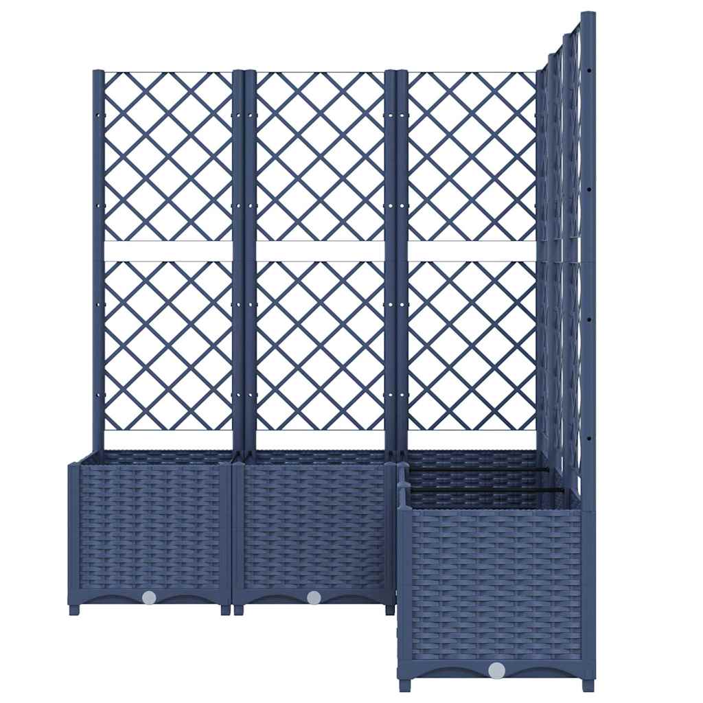 Jardinera Con Enrejado Pp Azul Gris 120x120x136 Cm_2