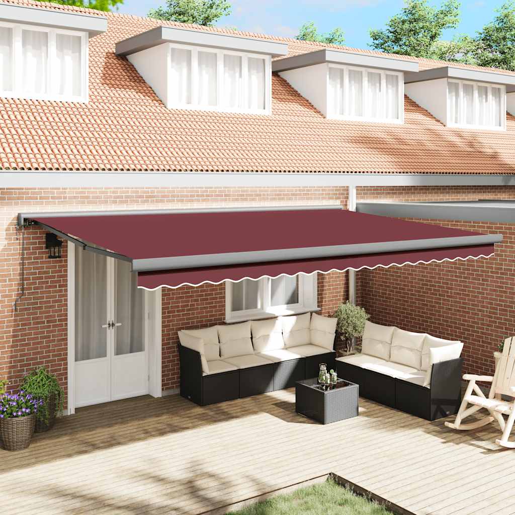 Toldo Retráctil Automático Burdeos 500x300 Cm_1