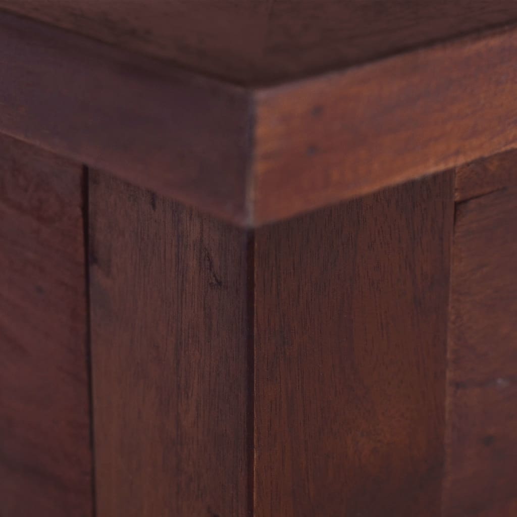 Mesa De Centro Clásica Madera Maciza Caoba Marrón 100x50x30 Cm_4