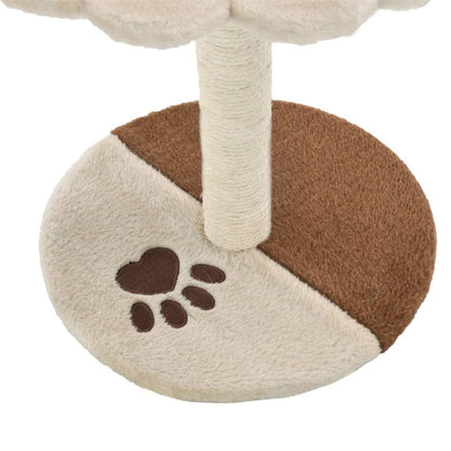 Vidaxl Rascador Para Gatos Con Poste De Sisal 40 Cm Beige Y Marrón_4