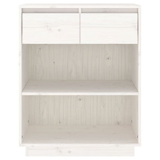Mesa Consola De Madera Maciza De Pino Blanco 60x34x75 Cm / Vetonek_0
