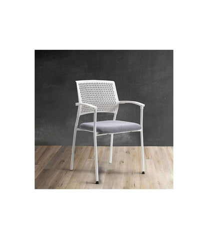 Pack De 4 Sillas Confidente Acabado Blanco/gris. 55 Cm(ancho) 85 Cm(altura) 55cm(fondo)_3
