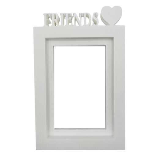 Marco De Fotos Mesa O Pared Modelo Friends 24.5x17.5cm Para Fotos 13x18cm Blanco
