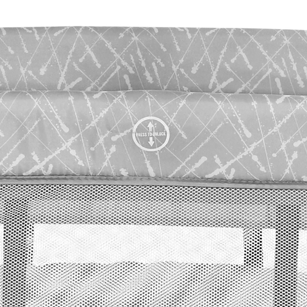 Cuna De Viaje Torino (1 Nivel) Grey Striped_4