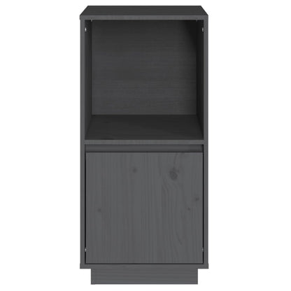 Aparador De Madera Maciza De Pino Gris 38x35x80 Cm / Vetonek_2
