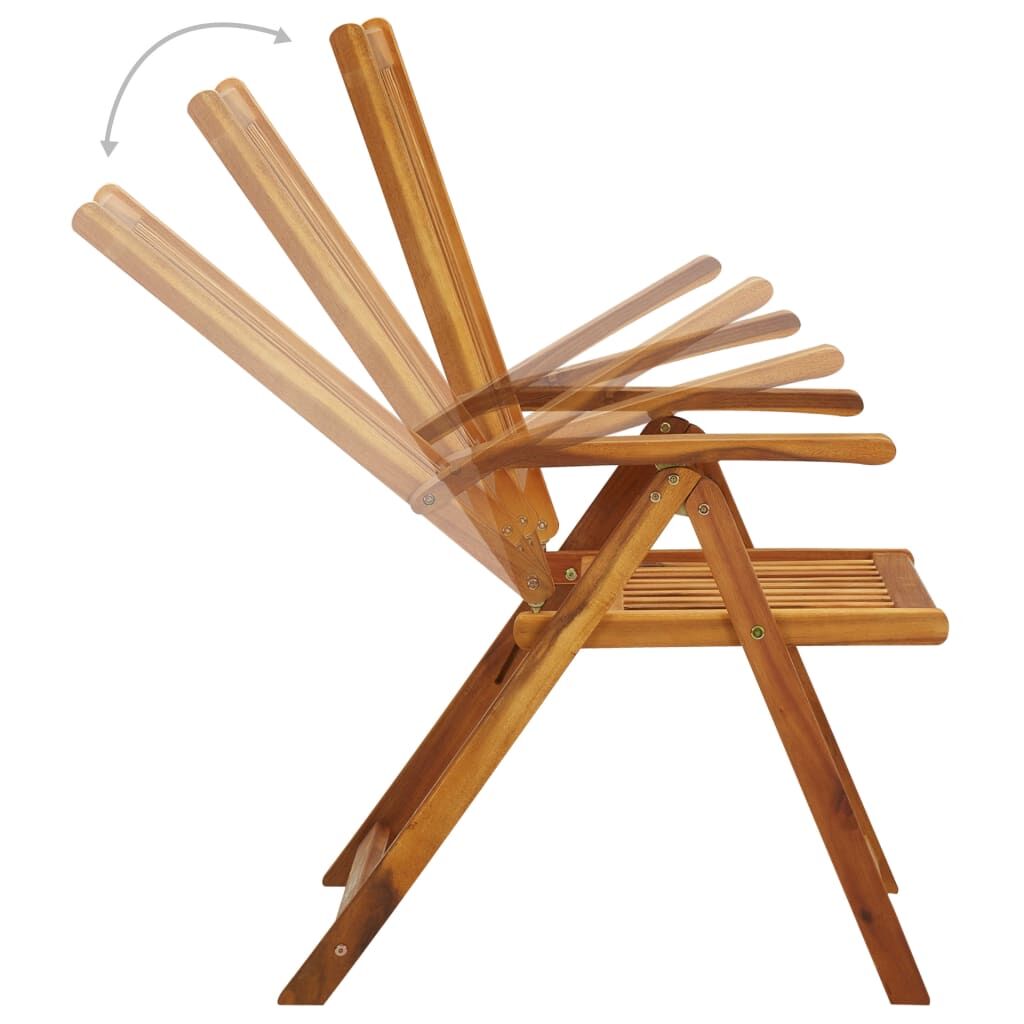 Vidaxl Sillas De Jardín Plegables 3 Uds Y Cojines Madera Maciza Acacia_4