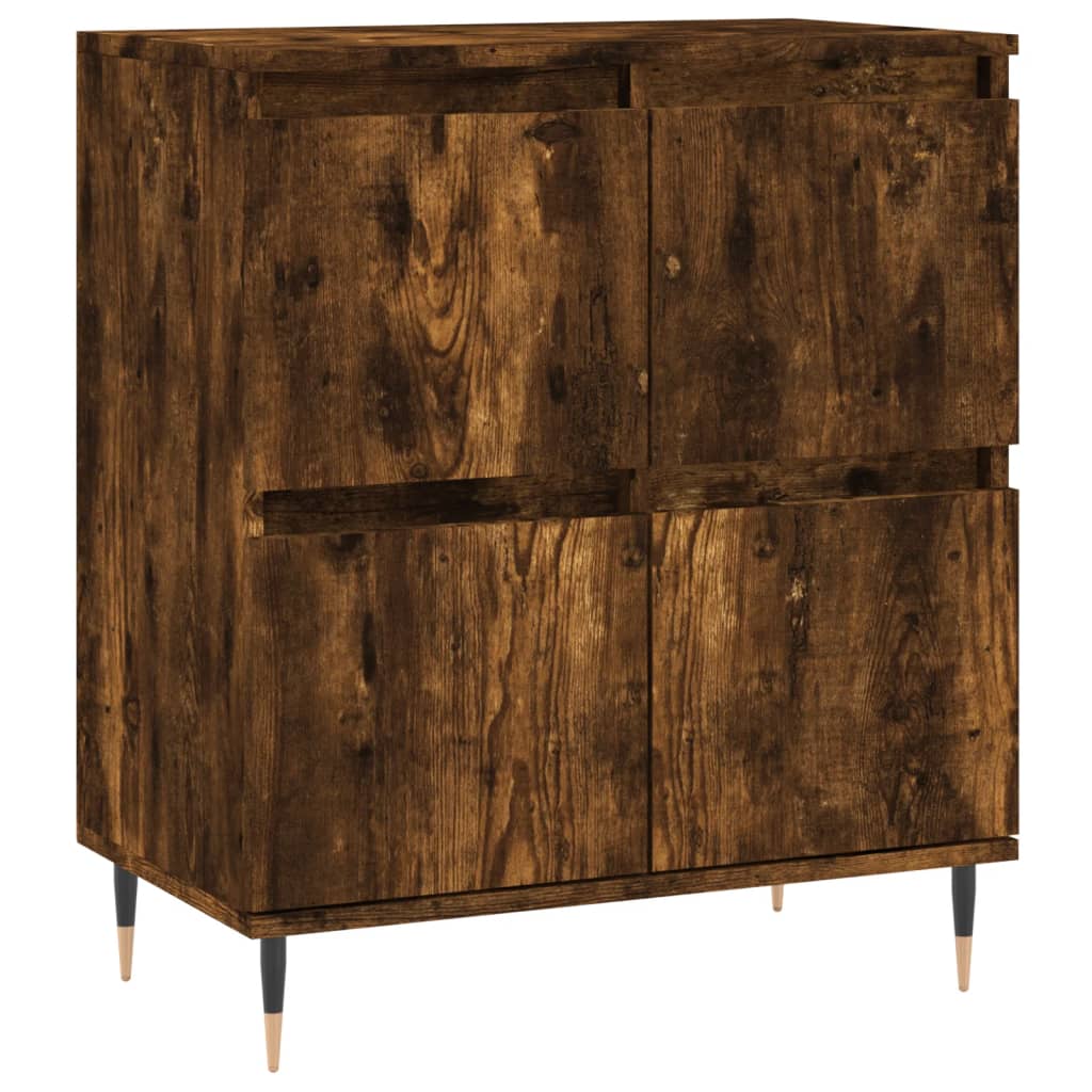 Aparador Madera Contrachapada Color Roble Ahumado 60x35x70 Cm / Vetonek_3