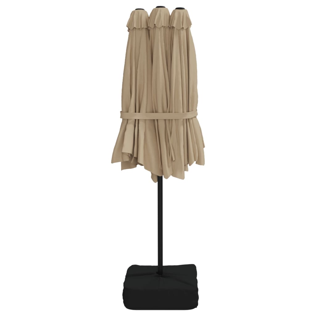 Sombrilla Doble Gris Taupe 449x245 Cm_3