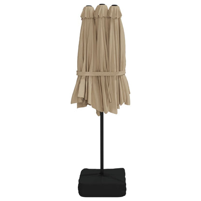 Sombrilla Doble Gris Taupe 449x245 Cm_3