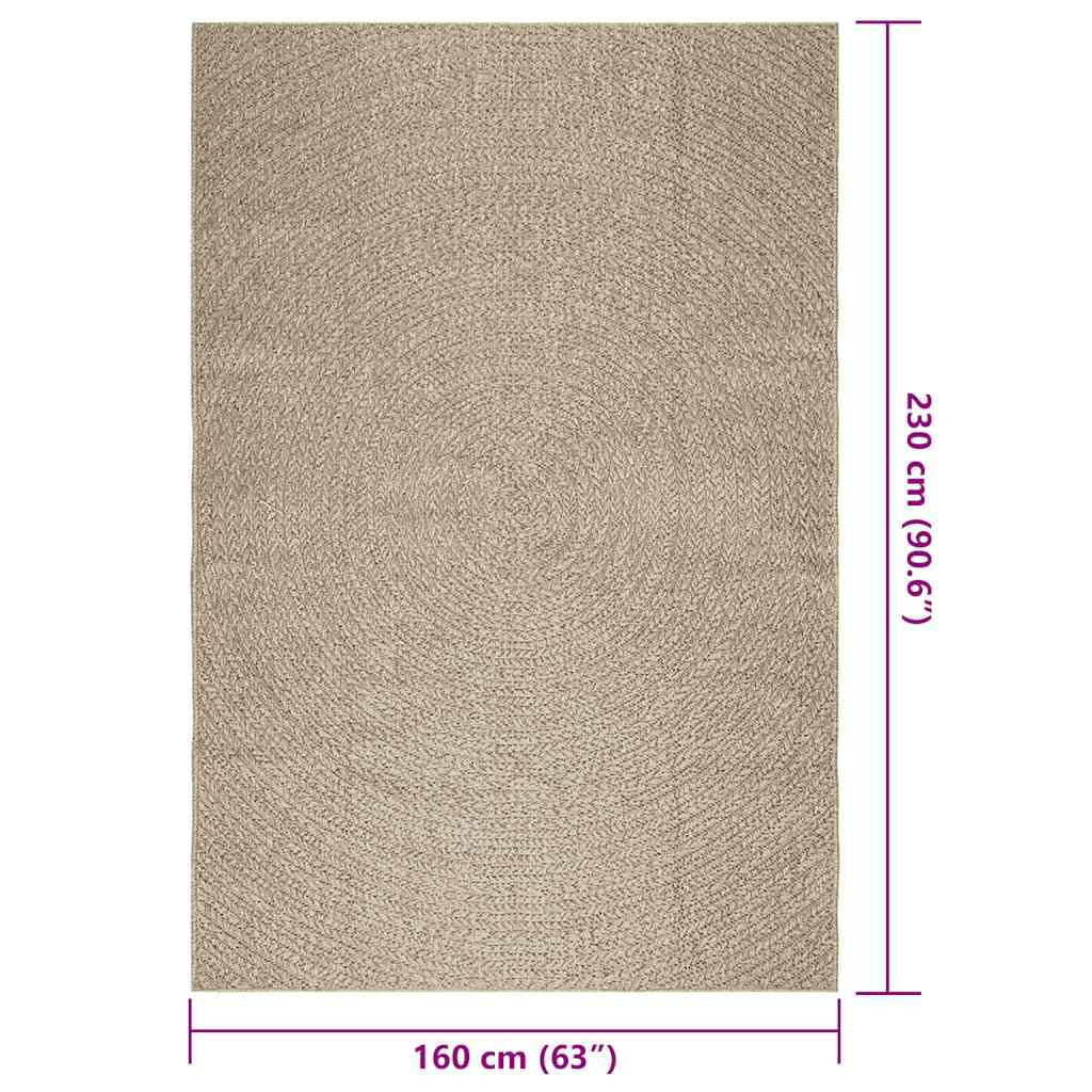 Vidaxl Alfombra Zizur Aspecto Yute Interior/exterior Beige 160x230 Cm_2
