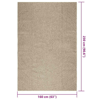 Vidaxl Alfombra Zizur Aspecto Yute Interior/exterior Beige 160x230 Cm_2