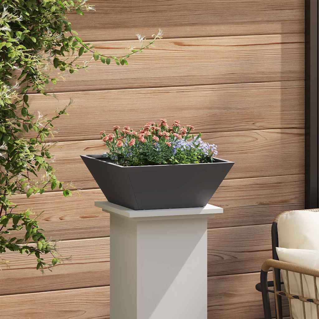 Maceta Para Jardín Negro 40 X 40 X 15 Cm Acero Laminado En Frío_3