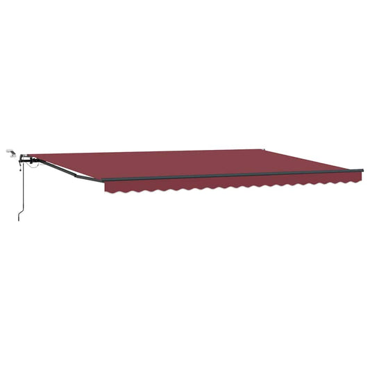 Toldo Retráctil Automático Con Luces Led Burdeos 500x300 Cm_0
