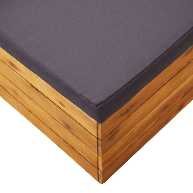 Vidaxl Muebles De Jardín 2 Piezas Con Cojines Madera Maciza De Acacia_5