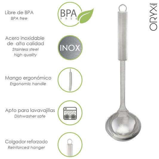 Cucharon Cocina Acero Inoxidable 9x33,5 (alt.) Cm.