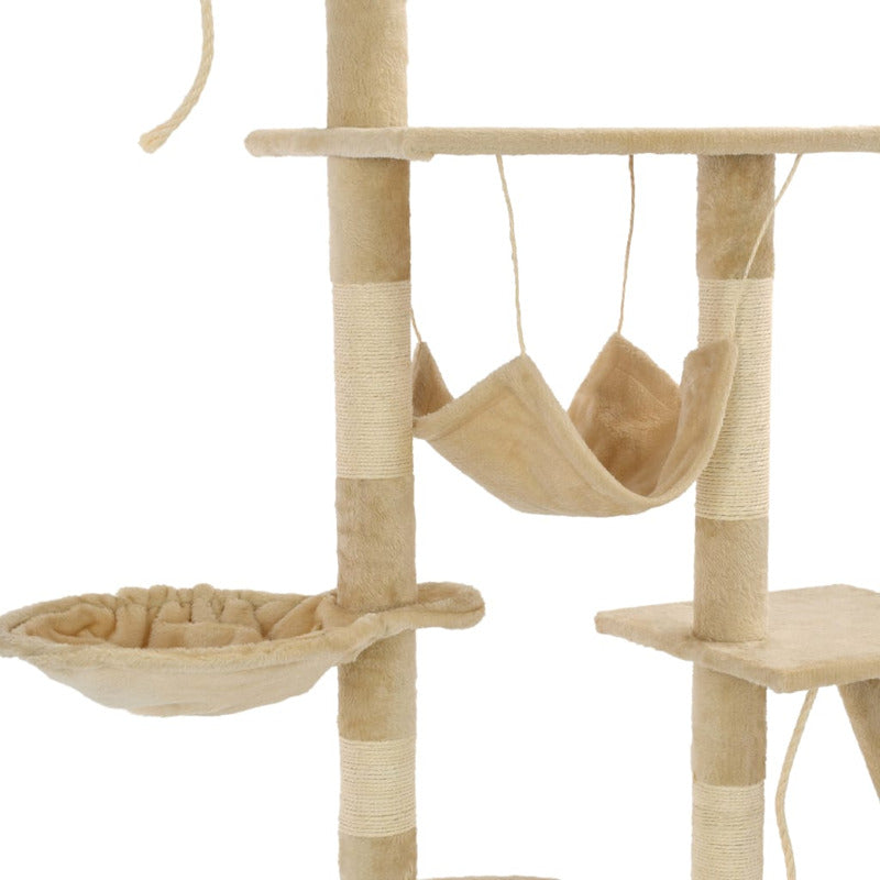 Vidaxl Rascador Para Gatos Poste Rascador De Sisal 230-250 Cm Beige_5