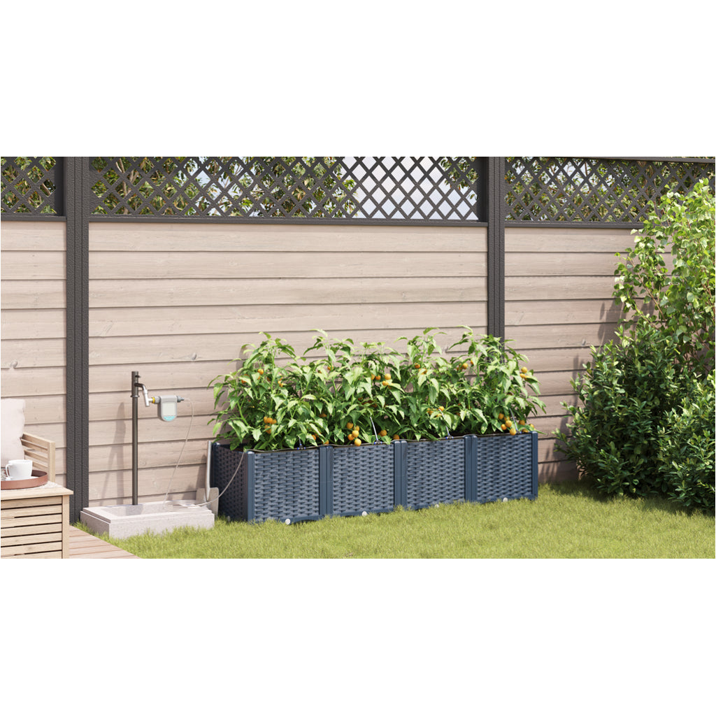 Vidaxl Jardineras Gris 160 X 40 X 37.5 Cm Acero_3