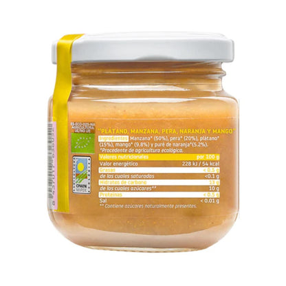 Tarrito Multifrutas con Mango BIO +6 Meses Smileat 130 g