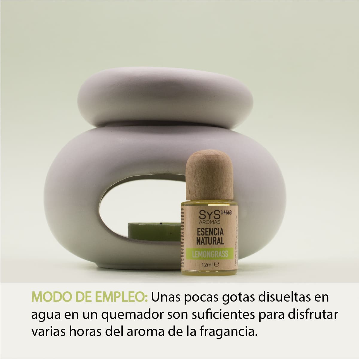 Esencia Natural Lemongrass SYS Aromas 12 ml | Aroma Cítrico y Fresco | Para Quemadores y Humidificadores_1