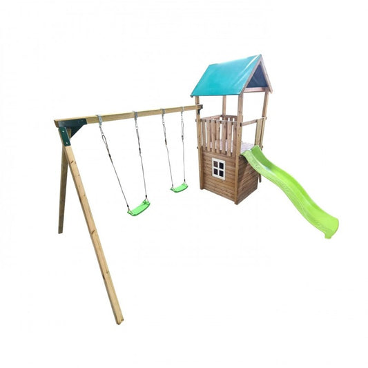 Parque Infantil Masgames Tibidabo L Techo De Lona Con Columpio Casita: Con Casita En La Base.