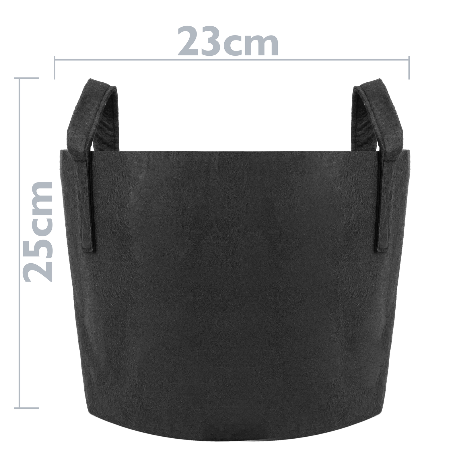 Bolsa Para Cultivo Y Crecimiento De Plantas Maceta De Tela Geotextil De 8 Litros 23x25cm_2