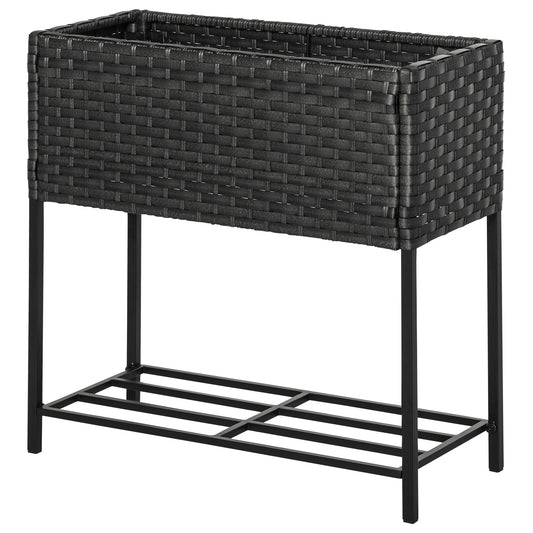 Outsunny Soporte Para Jardinera Exterior Huerto Urbano Con Estante 70x30x72 Cm_0