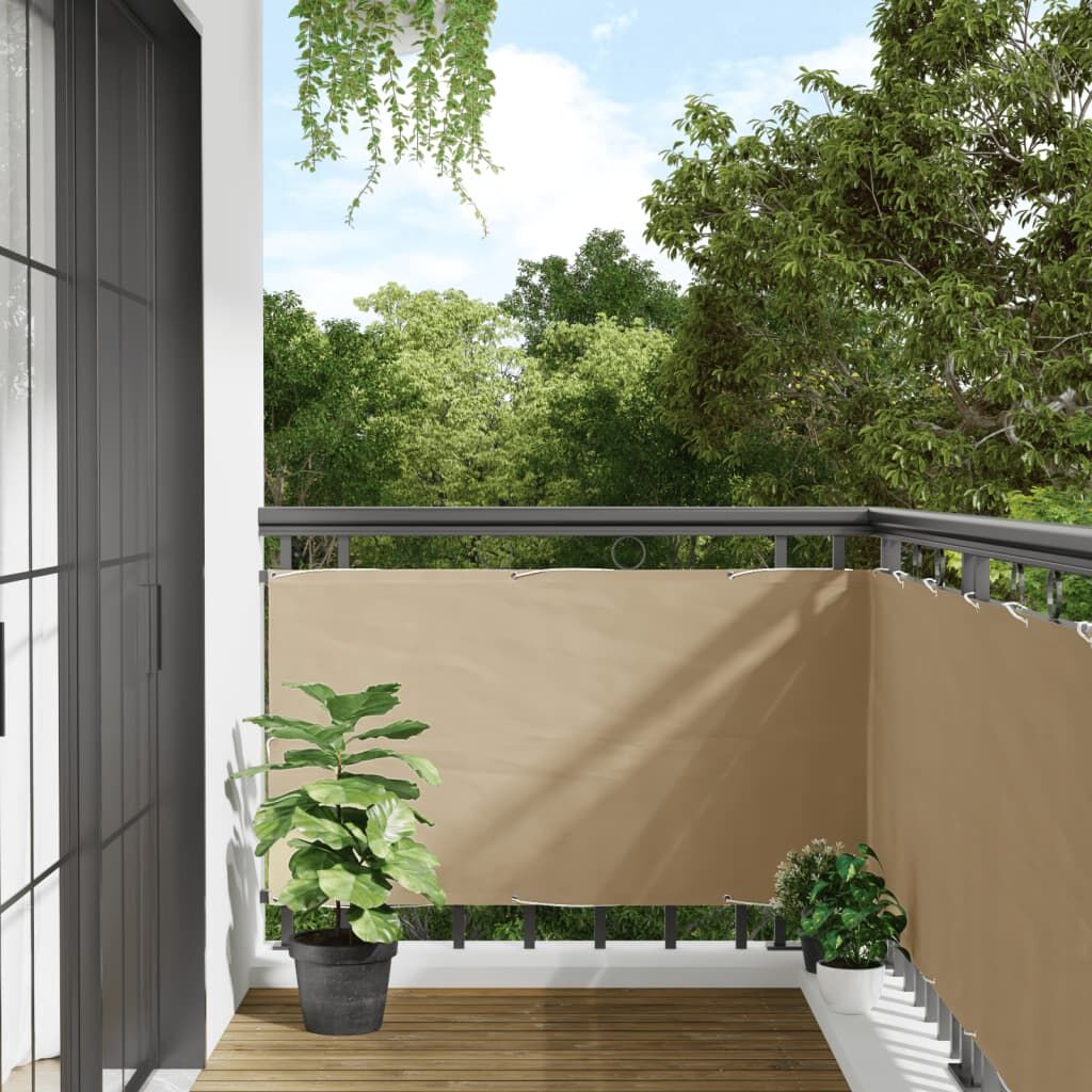 Vidaxl Toldo Para Balcón Tela Oxford Beige 75x300 Cm_1