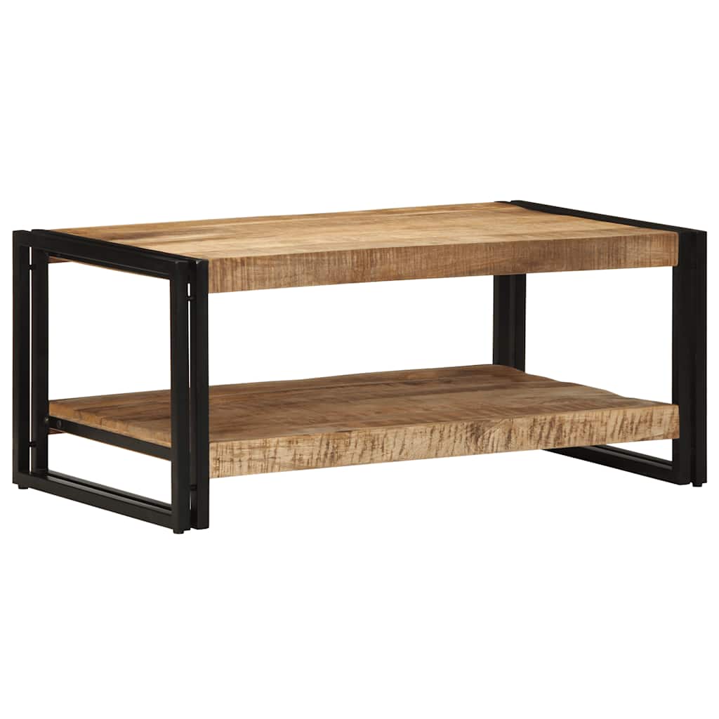 Mesa De Centro 90x50x38 Cm De Madera Maciza De Mango_1