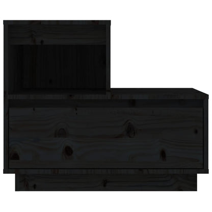 Mesitas De Noche 2 Uds Madera Maciza De Pino Negro 60x34x51 Cm_2