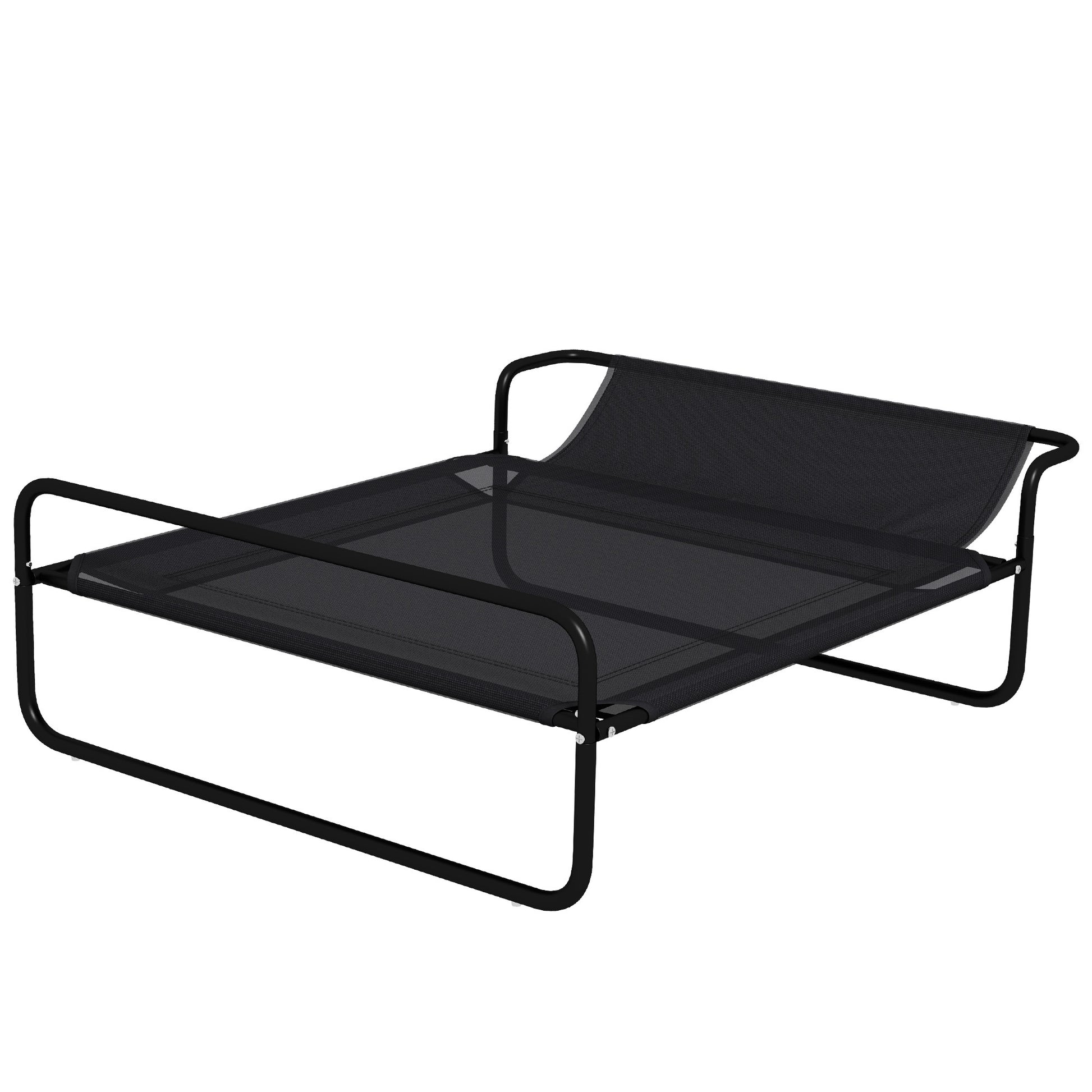 Pawhut Cama Elevada Para Perros Refrescante Y Transpirable 106x81x33 Cm Negro_0
