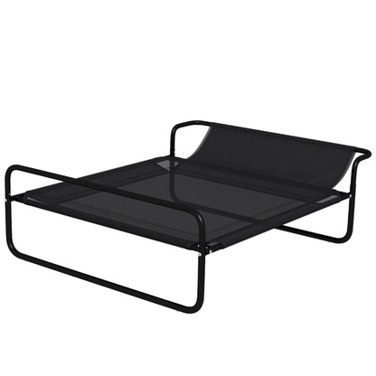 Pawhut Cama Elevada Para Perros Refrescante Y Transpirable 106x81x33 Cm Negro_0